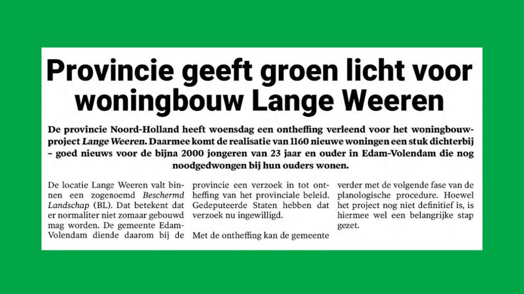 Lange Weeren NIVO artikel
